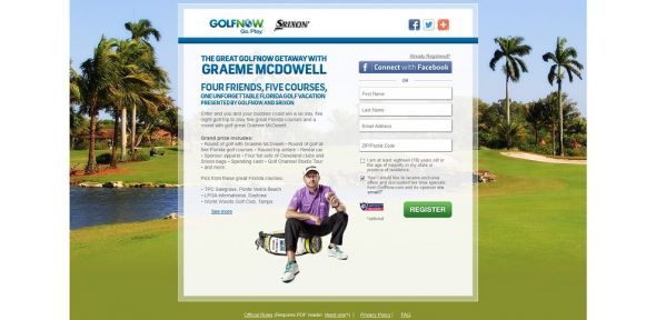 Great GolfNow Getaway With Graeme McDowell Promotion Great GolfNow Getaway With Graeme McDowell Promotion