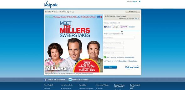 Valpak Win a Trip to The Millers Sweepstakes Valpak Win a Trip to The Millers Sweepstakes