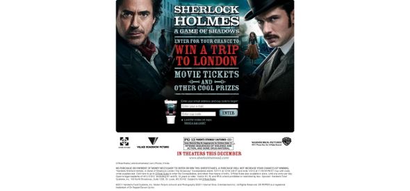 Hardee’s Sherlock Holmes: A Game of Shadows London Trip Giveaway Sweepstakes Hardee’s Sherlock Holmes: A Game of Shadows London Trip Giveaway Sweepstakes