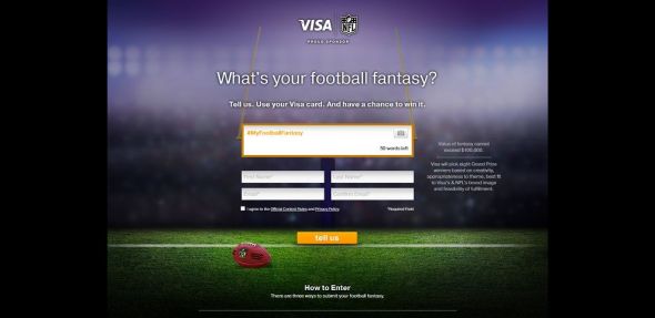 Visa 2013 #MyFootballFantasy Contest Visa 2013 #MyFootballFantasy Contest