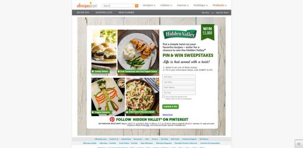 Hidden Valley Ranch Sweepstakes Hidden Valley Ranch Sweepstakes