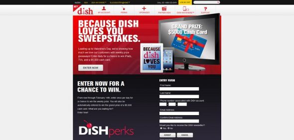 Because DISH Loves You Sweepstakes Because DISH Loves You Sweepstakes