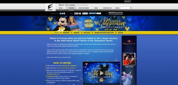 Wheel of Fortune Making Memories Sweepstakes Wheel of Fortune Making Memories Sweepstakes