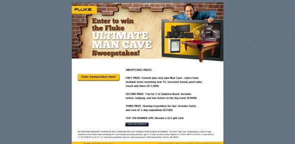 Fluke Man Cave Sweepstakes Fluke Man Cave Sweepstakes