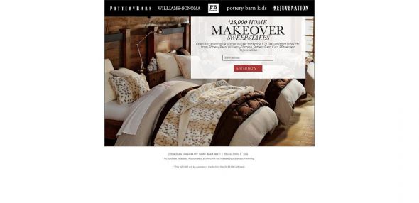 Pottery Barn $25K Home Makeover Sweepstakes Pottery Barn $25K Home Makeover Sweepstakes