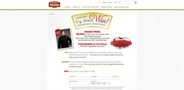 Try & Share Progressive Sweepstakes Try & Share Progressive Sweepstakes