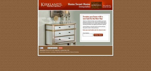 Kirkland’s Home Sweet Home Sweepstakes
