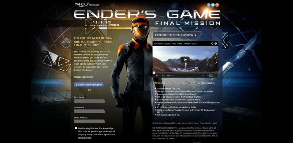 Yahoo!’s Ender’s Game Final Mission Sweepstakes and Instant Win Game Yahoo!’s Ender’s Game Final Mission Sweepstakes and Instant Win Game