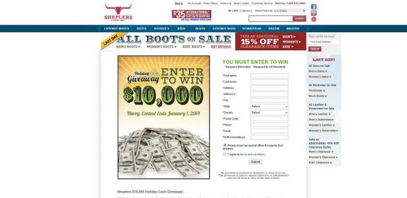Sheplers $10,000 Holiday Cash Giveaway Sheplers $10,000 Holiday Cash Giveaway