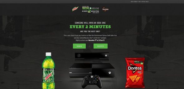 www.every2minutes.com – Mtn Dew Game Fuel Doritos Xbox One Every Two Minutes Promotion www.every2minutes.com – Mtn Dew Game Fuel Doritos Xbox One Every Two Minutes Promotion