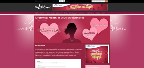 Lifetime’s Month of Love Sweepstakes