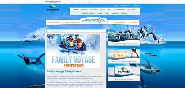 SeaWorld Orlando Antarctica Family Voyage Sweepstakes SeaWorld Orlando Antarctica Family Voyage Sweepstakes