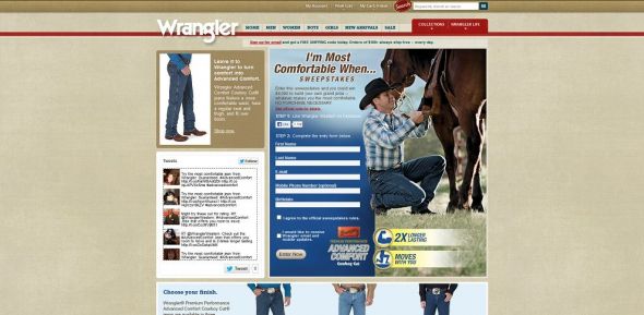 Wrangler I’m Most Comfortable When Sweepstakes Wrangler I’m Most Comfortable When Sweepstakes