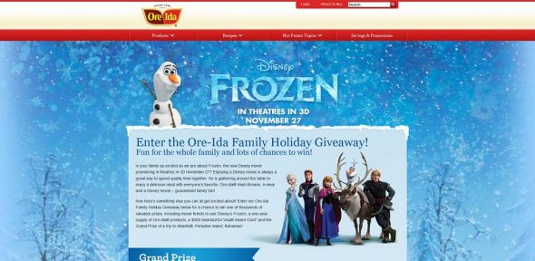 Ore-Ida Family Holiday Giveaway Ore-Ida Family Holiday Giveaway