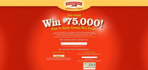 pfwin75.com – Pepperidge Farm Celebrating 75 Years Instant Win Game and Sweepstakes pfwin75.com – Pepperidge Farm Celebrating 75 Years Instant Win Game and Sweepstakes