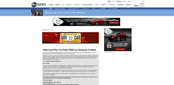 goodmorningamerica.com – Great GMA Car Giveaway goodmorningamerica.com – Great GMA Car Giveaway
