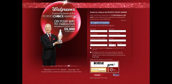 Walgreens People’s Choice Awards 2014 Sweepstakes Walgreens People’s Choice Awards 2014 Sweepstakes