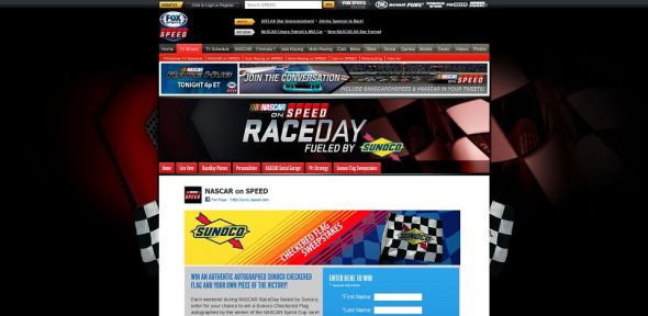 speed.com/sunoco – Speed Sunoco Checkered Flag Sweepstakes speed.com/sunoco – Speed Sunoco Checkered Flag Sweepstakes