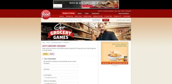 Guy’s Grocery Giveaway Guy’s Grocery Giveaway