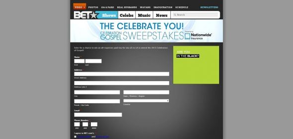 Celebrate You! Celebration of Gospel Sweepstakes Celebrate You! Celebration of Gospel Sweepstakes