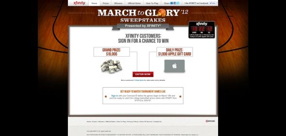 March to Glory Sweepstakes Presented by XFINITY March to Glory Sweepstakes Presented by XFINITY