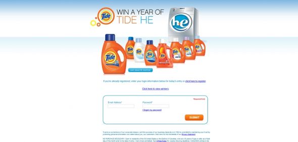tide.com/HE – Tide HE Weekly Sweepstakes tide.com/HE – Tide HE Weekly Sweepstakes