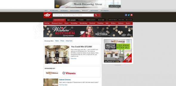 DIY Network Wishin’ For a Kitchen Giveaway DIY Network Wishin’ For a Kitchen Giveaway