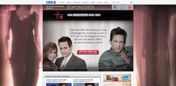 Y&R 40th Anniversary Sweepstakes Y&R 40th Anniversary Sweepstakes