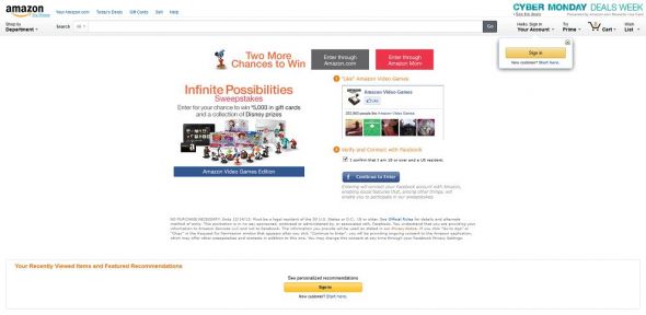 Amazon.com Disney Infinite Possibilities Sweepstakes Amazon.com Disney Infinite Possibilities Sweepstakes