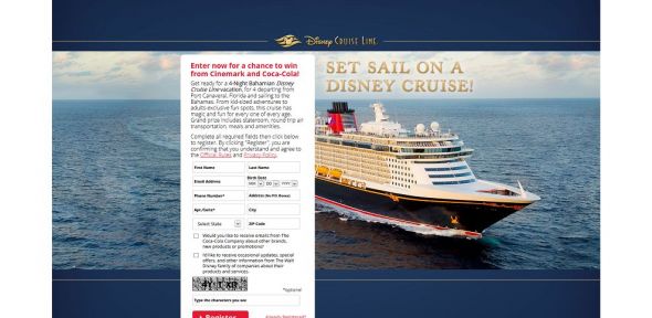 Sail Away with Coca-Cola and Cinemark Sweepstakes Sail Away with Coca-Cola and Cinemark Sweepstakes