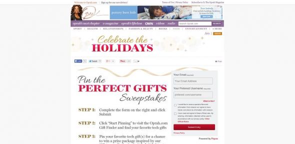 Pin The Perfect Gifts Sweepstakes Pin The Perfect Gifts Sweepstakes