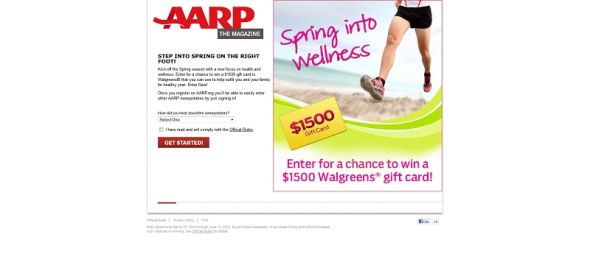 AARP The Magazine’s $1,500 Spring Into Wellness Sweepstakes AARP The Magazine’s $1,500 Spring Into Wellness Sweepstakes