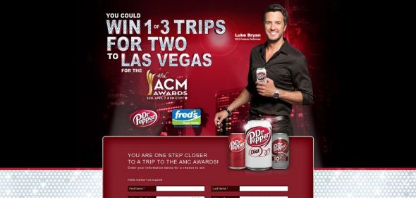 Dr Pepper fred’s ACM Awards Promotion Dr Pepper fred’s ACM Awards Promotion