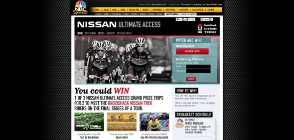 nbcsports.com/UltimateAccess – NBC Sports Cycling Sweepstakes nbcsports.com/UltimateAccess – NBC Sports Cycling Sweepstakes