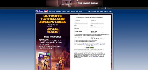 Ultimate Father-Son Sweepstakes presented by Kinect Star Wars Ultimate Father-Son Sweepstakes presented by Kinect Star Wars