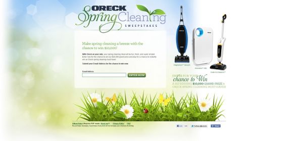 Oreck Spring Cleaning Sweepstakes Oreck Spring Cleaning Sweepstakes