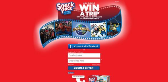 SnackPack.com/trip – Snack Pack On Pack Instant Win and Sweeps SnackPack.com/trip – Snack Pack On Pack Instant Win and Sweeps