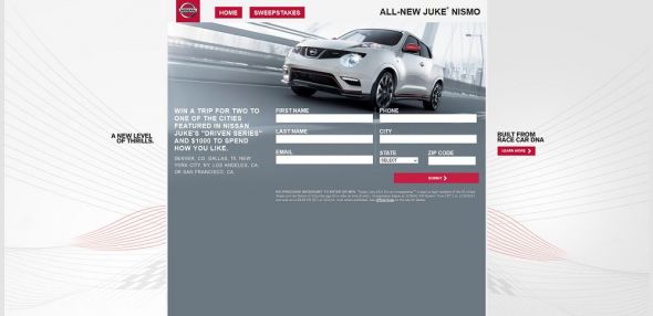 Complex Nissan Juke 2014 Driven Sweepstakes Complex Nissan Juke 2014 Driven Sweepstakes