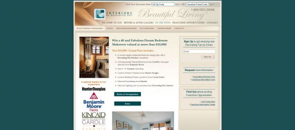 Win a Decorating Den 40 and Fabulous Dream Bedroom Makeover Sweepstakes