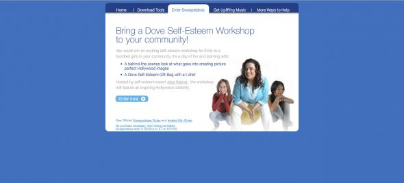 Win A Dove Self-Esteem Workshop Sweepstakes