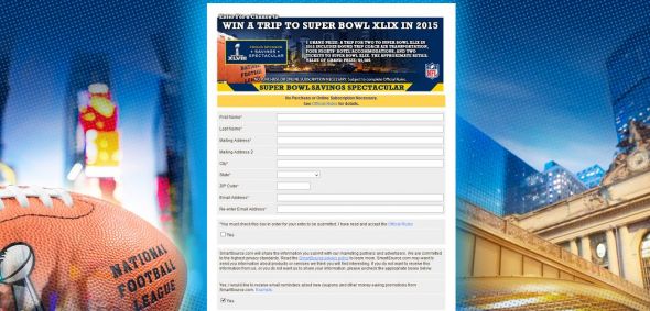 SmartSource Savings Spectacular Super Bowl XLIX Sweepstakes SmartSource Savings Spectacular Super Bowl XLIX Sweepstakes