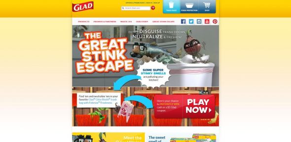 GLAD OdorShield Great Stink Escape Instant Win Game GLAD OdorShield Great Stink Escape Instant Win Game