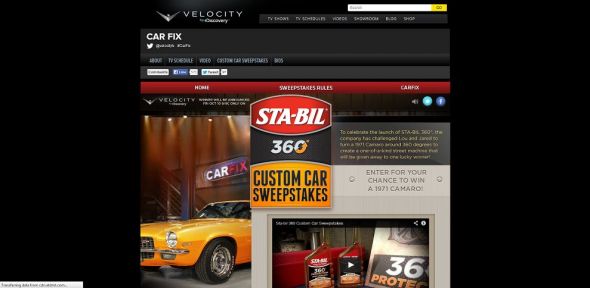 velocity.com/customcarsweeps – STA-Bil 360 Custom Car Sweepstakes velocity.com/customcarsweeps – STA-Bil 360 Custom Car Sweepstakes