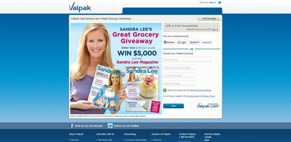 Valpak and Sandra Lee’s Great Grocery Giveaway Valpak and Sandra Lee’s Great Grocery Giveaway