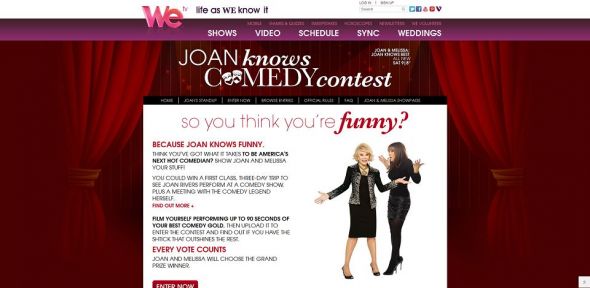 WE tv Joan Knows Comedy Contest WE tv Joan Knows Comedy Contest