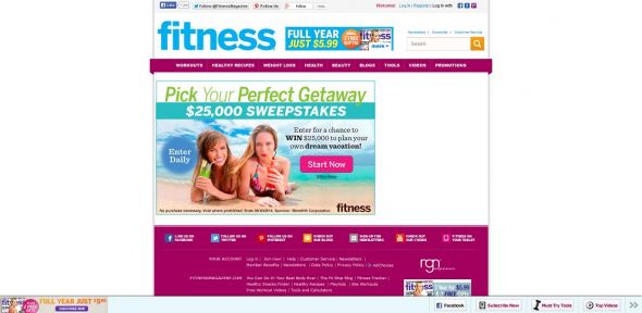 fitnessmagazine.com/25k – Fitness Magazine $25,000 Sweepstakes fitnessmagazine.com/25k – Fitness Magazine $25,000 Sweepstakes