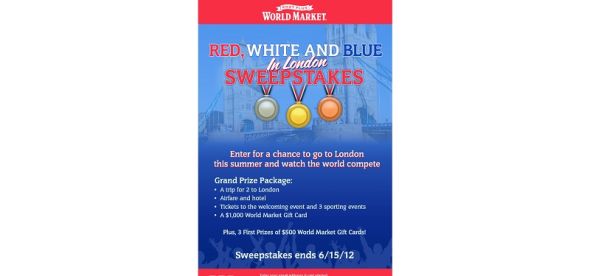 Cost Plus World Market?s Red, White and Blue in London Sweepstakes