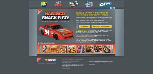 www.NabiscoRacing.com – Nabisco Snack & Go! NASCAR Sweepstakes and Instant Win Game www.NabiscoRacing.com – Nabisco Snack & Go! NASCAR Sweepstakes and Instant Win Game