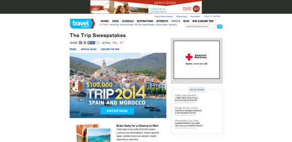 Travel Channel’s The Trip: 2014 Sweepstakes Travel Channel’s The Trip: 2014 Sweepstakes