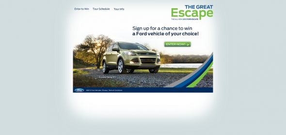 2013 Ford Escape Tour Sweepstakes 2013 Ford Escape Tour Sweepstakes
